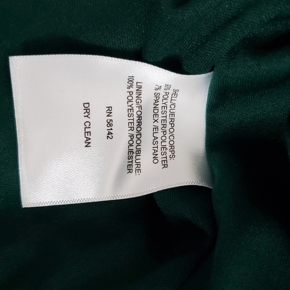 Maggy London Crushed Velvet Midi Dress Size 10 Green Stretch Velour Party - Picture 13 of 15